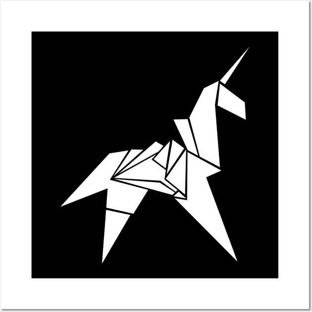Origami Unicorn Wall Art by familiaritees